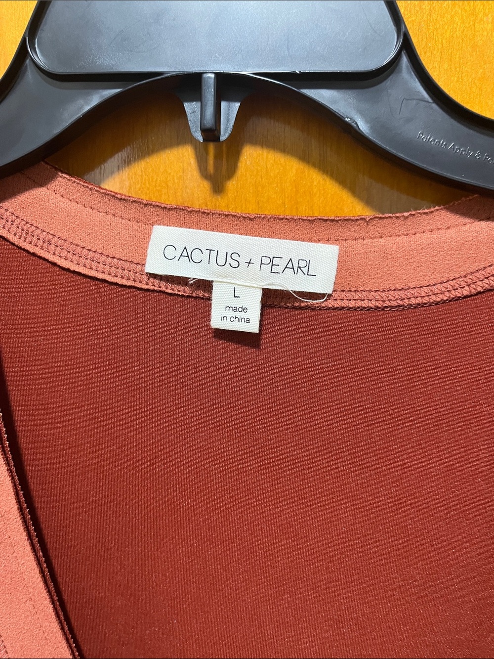 Embroidered Open-Front Cardigan - Rust - Picture 2 of 5